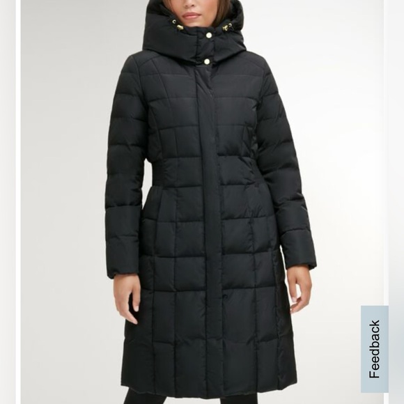 Cole Haan Jackets & Blazers - Cole Haan Signature 40" Taffeta Down Coat with Hood
